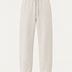 The Loopback Sweatpant in Bone, photographed front on.