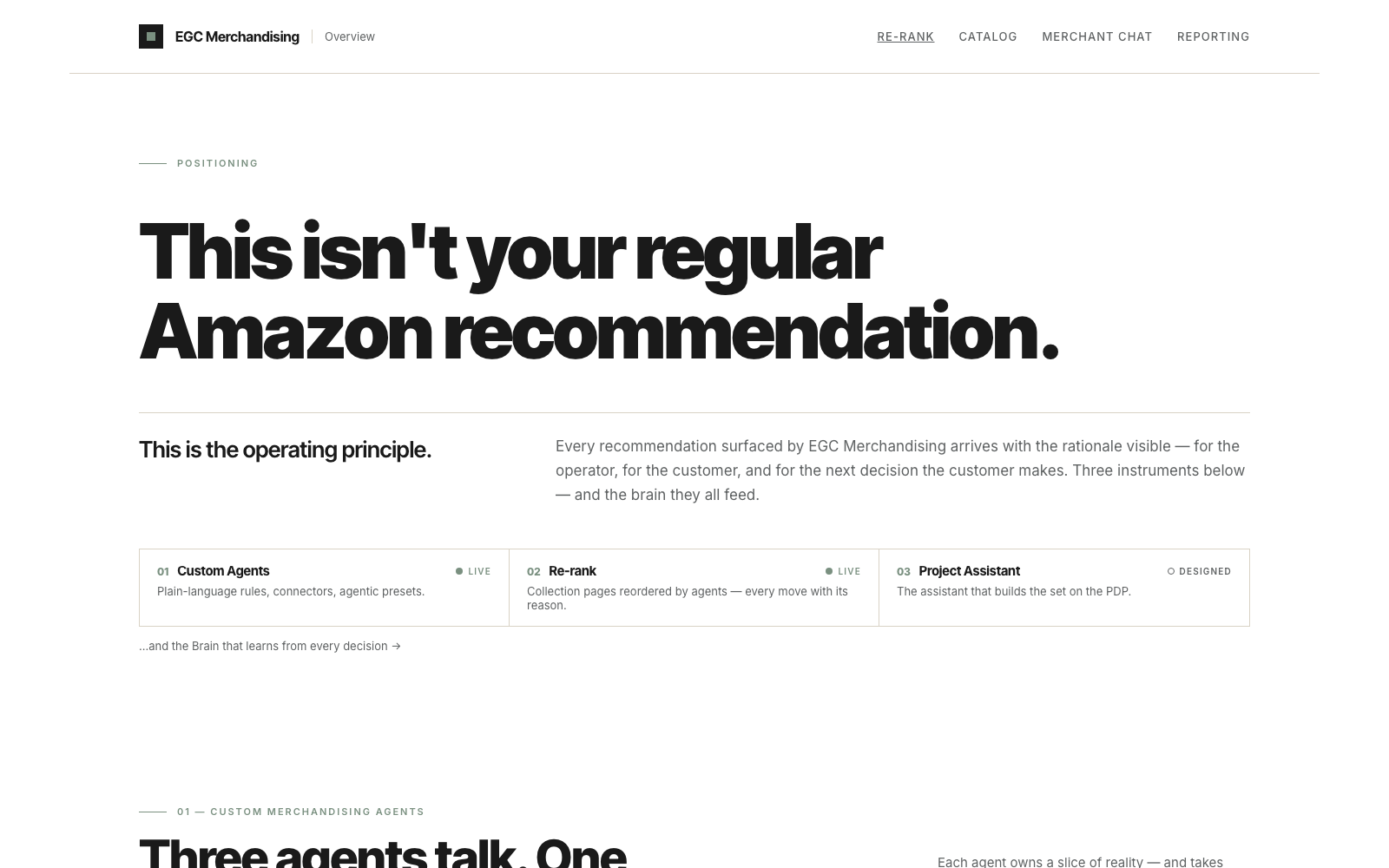 Merchant product overview